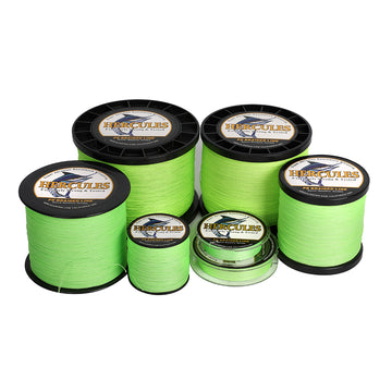 1000M 1094Yds Fluo Green 6lb-100lb HERCULES PE Braided Fishing Line 4 Strands